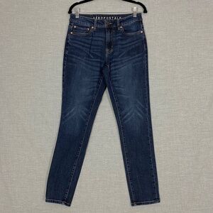 Aeropostale Skinny Taper Jeans 28 X 32 Blue Mid Rise